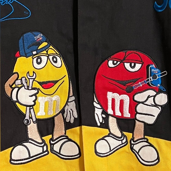 Vintage M&Ms Racing Jacket XL NASCAR Jeff Hamilton #38 Winners Circle - Picture 2 of 8